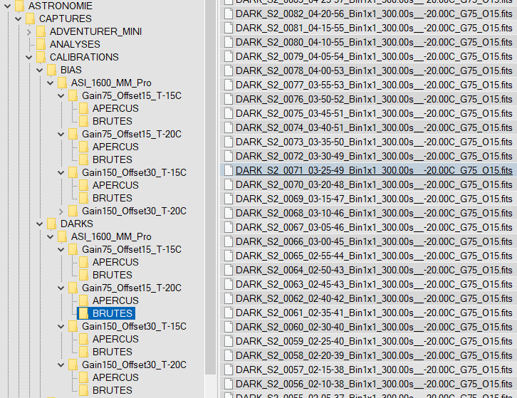 Bibliothèque images calibrations