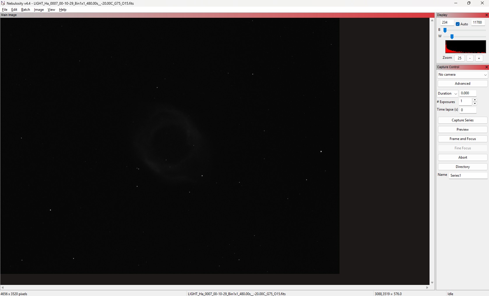 Image brute sur Nebulosity