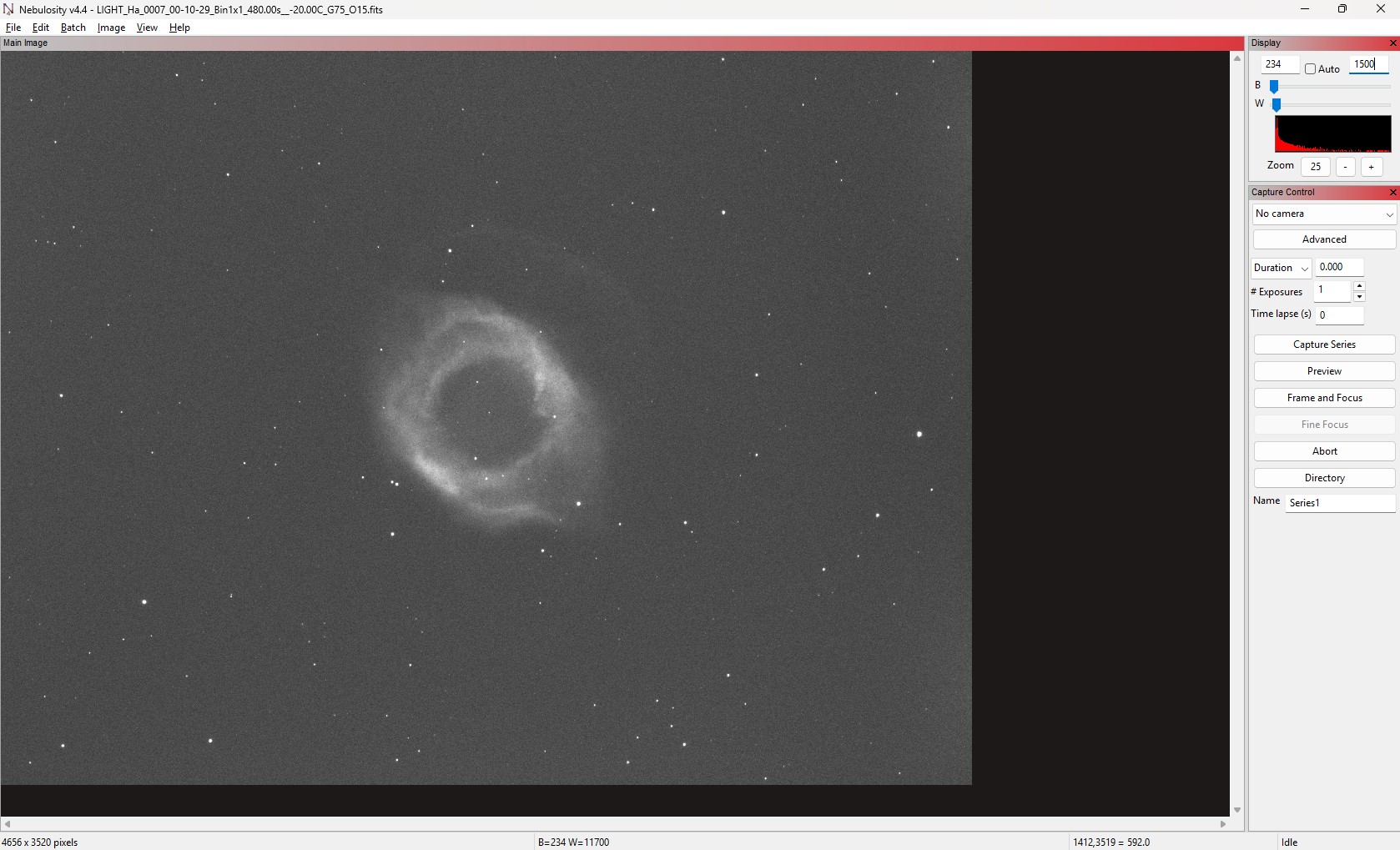 Image ajustée sur Nebulosity