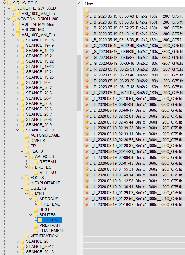 Bibliothèque images brutes